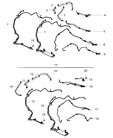 Cooler Power Steering With Hose Diagram for 68143991AD