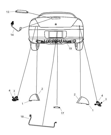 2003 Chrysler Sebring Gasket Diagram for 5096136AA