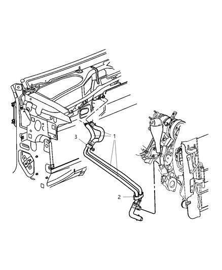 Hose Heater Supply And Return Diagram for 55037877AA