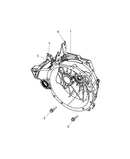 Bracket Transmission Control Cable Diagram for 5189848AA