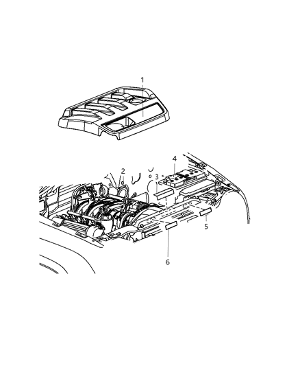 Label Coolant System Cap Diagram for 5058838AA
