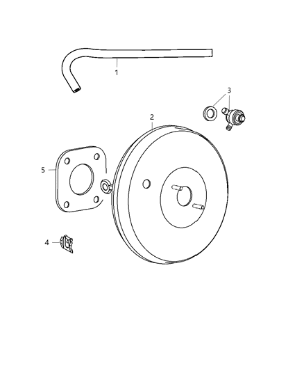 1988 Dodge D350 Booster Power Brake Diagram for 5175098AA