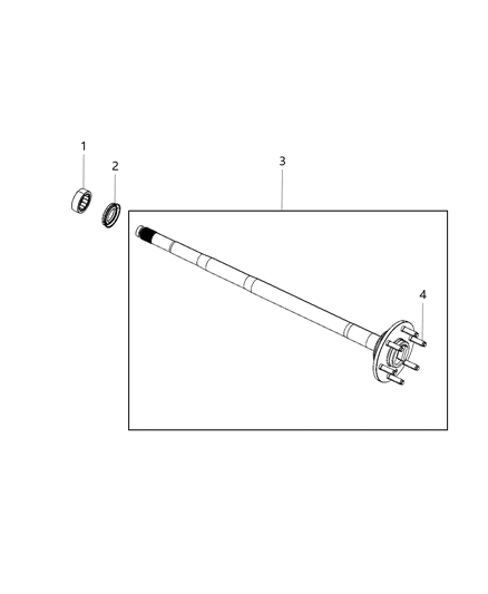 Shaft Axle Rear Diagram for 68532754AA