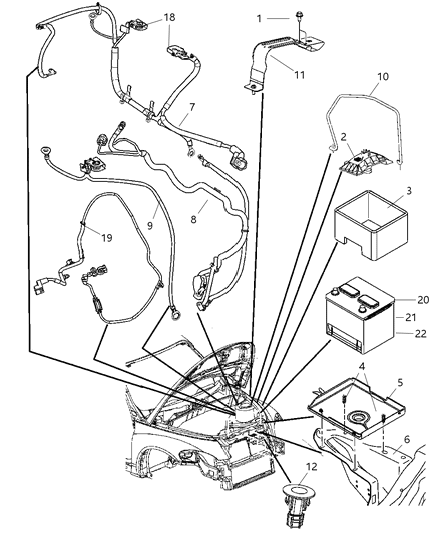 2021 Dodge Durango Wiring Battery Diagram for 4795683AC