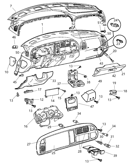 2006 Chrysler Crossfire Switch Headlamp Diagram for 56021675AC