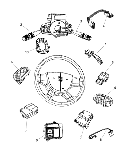 Switch Radio Control Diagram for 56046098AC