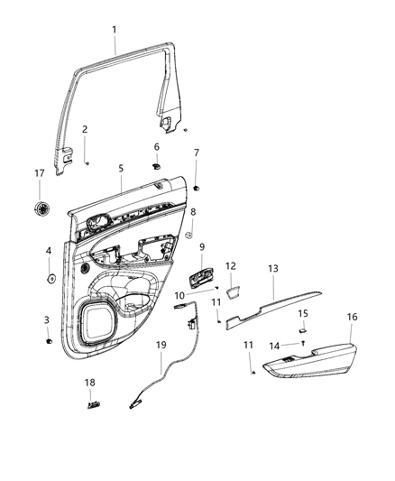 Cover Screw Arm Rest Diagram for 1SW16LU5AB