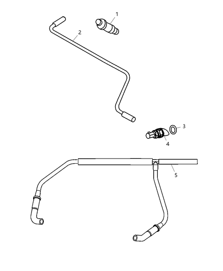 Harness Engine Breather Tubes Diagram for 53032090AB