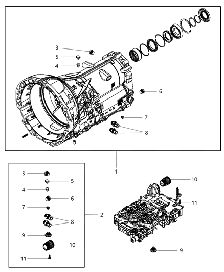 2022 Jeep Wrangler Plug Kit Transmission Diagram for 68261173AA