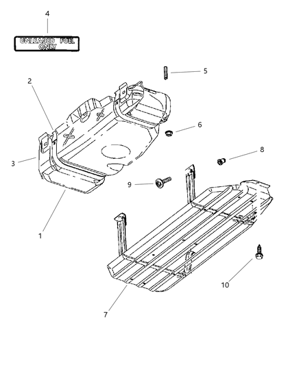 Strap Fuel Tank, Front Diagram for 52102140AC
