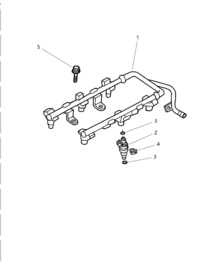 1998 Chrysler Town & Country Injector Fuel Diagram for 4591756AC