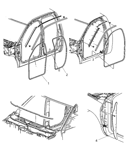 1991 Jeep Cherokee Seal Fender To Cowl Diagram for 55112462AC