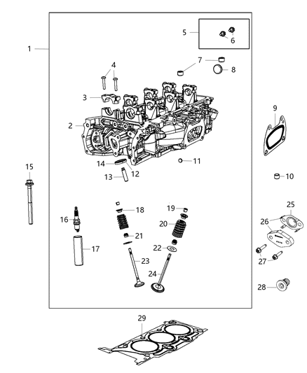 Spark Plug Diagram for 68225755AA