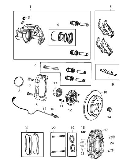 Sensor Wheel Speed Diagram for 5154230AC