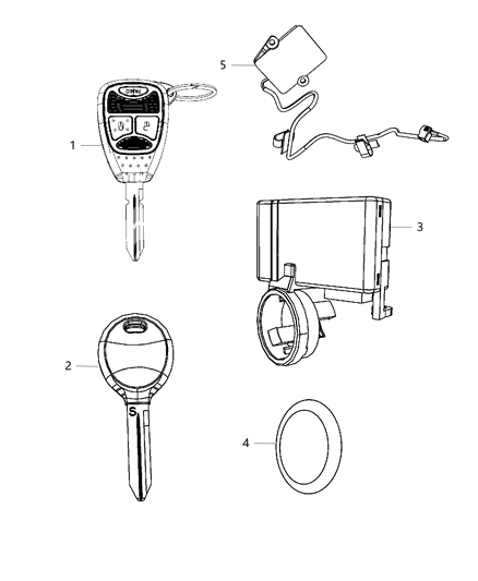 1985 Jeep J20 Receiver Keyless Entry Diagram for 68140641AC