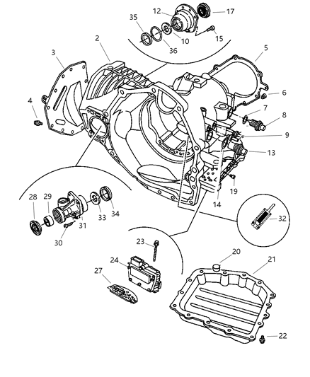 2003 Chrysler PT Cruiser Screw Pan Head Locking M5X0.8X30.00 Diagram for 6505262AA