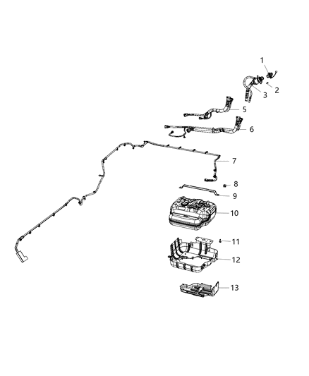 2008 Jeep Compass Tube Fuel Filler Urea Diagram for 68301902AB