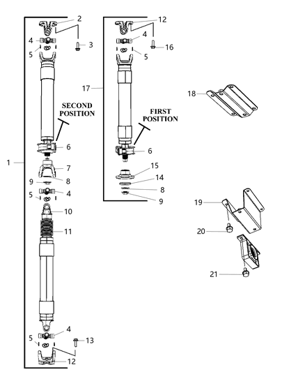 2006 Dodge Stratus Washer Flat Drive Shaft Diagram for 68036730AA