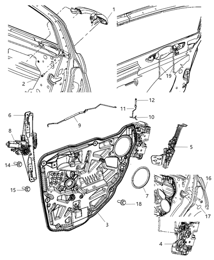 Handle Exterior Door Diagram for 4589659AC