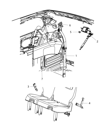 2014 Chrysler Town & Country Nut Tube .437-20X1.08 Diagram for 6036633AA