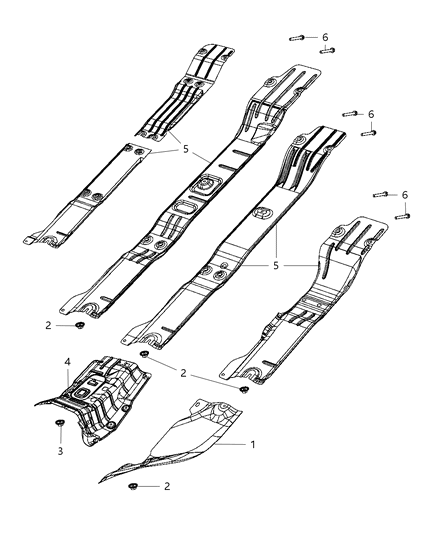 2013 Ram 2500 Shield Exhaust Extension Pipe Diagram for 68159405AB