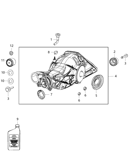 Differential Rear Axle Diagram for 68251548AA