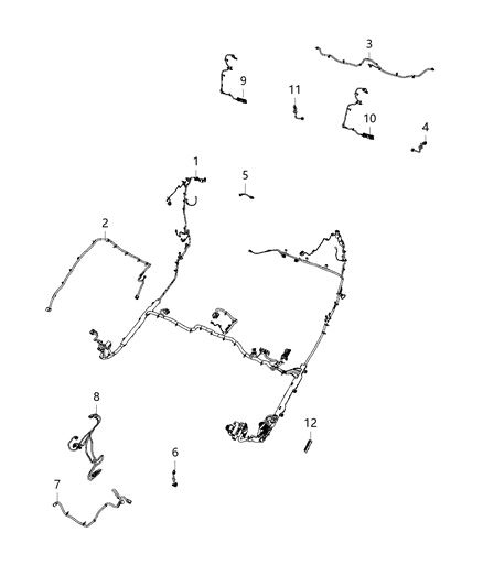 1986 Dodge Ramcharger Wiring Header Diagram for 68468609AA