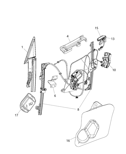 Flag Door Diagram for 68141984AG