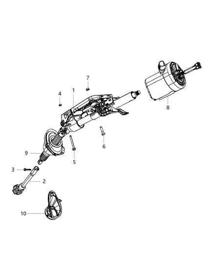 Column Steering Diagram for 5057588AC