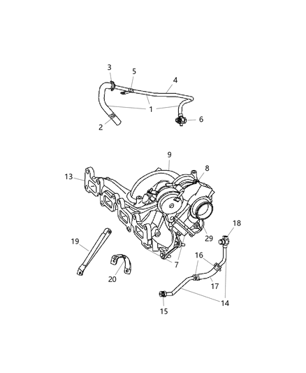 2018 Dodge Durango Clamp Hose M18.5 Diagram for 6506365AA