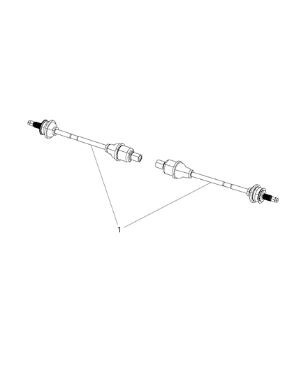 Axle Shaft, Rear Diagram for 68287864AB