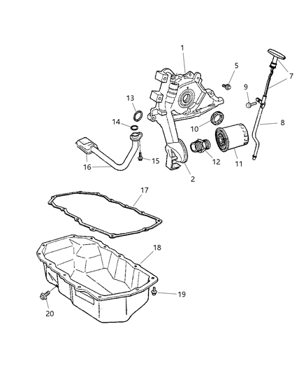 Adapter Oil Filter Diagram for 53010507AA