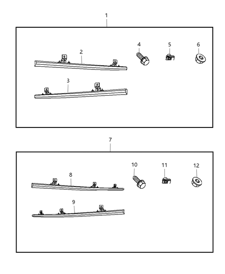 Sill Bodyside Rock Rail [Mef] Diagram for 55397067AB