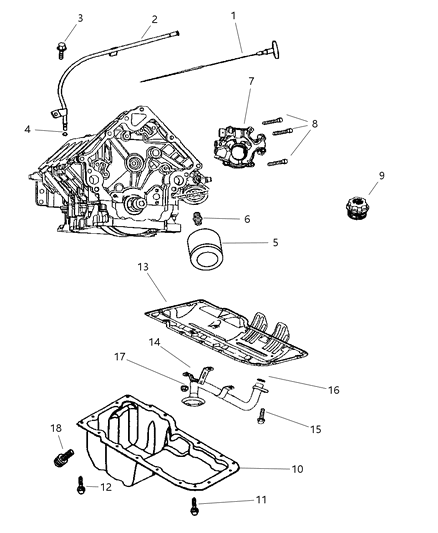 2006 Dodge Magnum Pan Engine Oil Diagram for 4792973AC