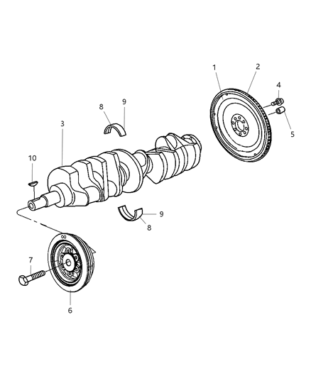 Crankshaft Diagram for 5037695AB