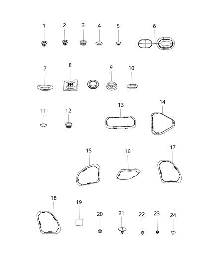 Plug Access Hole Square Access Plug Diagram for 68073525AA