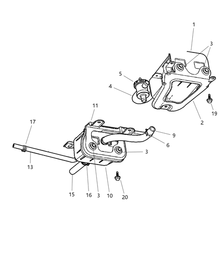 2009 Dodge Charger Tube Fuel Vapor Diagram for 4809184AE