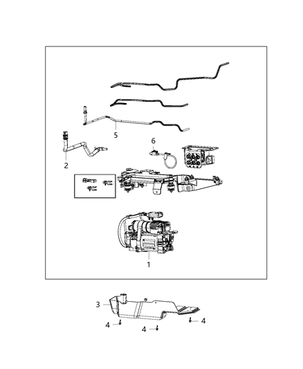 Compressor Assembly Air Suspension Diagram for 68260982AG