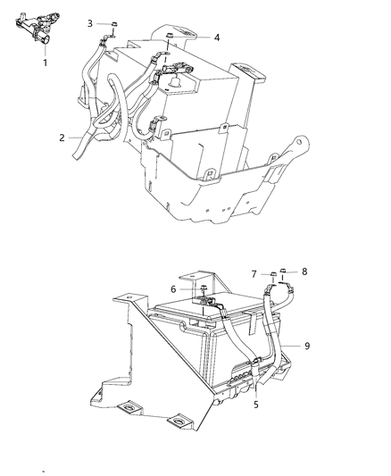 Wiring Battery Diagram for 68249863AA
