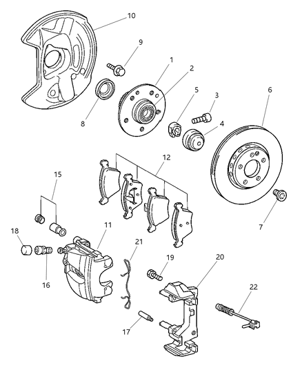 Rotor Brake Diagram for 5098064AA