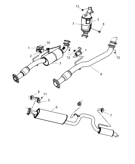 2015 Ram 2500 Converter Catalytic Diagram for 68050288AA