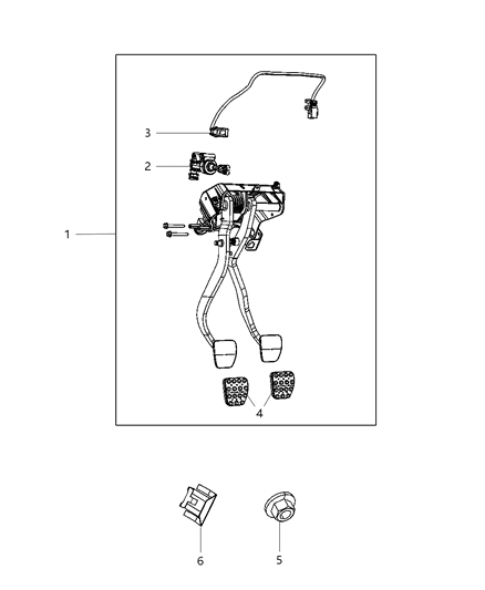 2009 Dodge Challenger Master Cylinder Brake Will Include Switch Item # 3 Diagram for 68027905AB