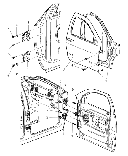 Door Front Diagram for 55276055AG