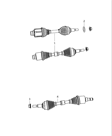 2000 Chrysler Town & Country Shaft Front Drive Diagram for 5273545AE