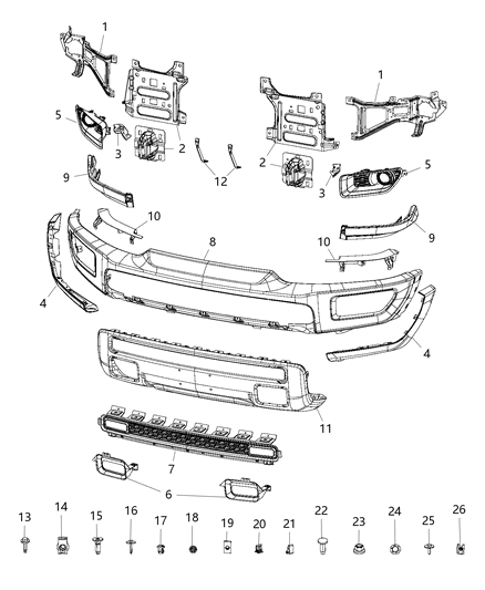 Nut Hexagon Diagram for 68272028AA