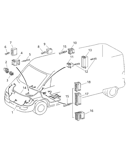 2023 Ram ProMaster 2500 Connector Diagram for 5103752AA