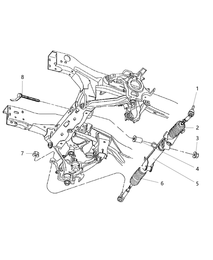 Gear Power Steering Diagram for 52106405AI
