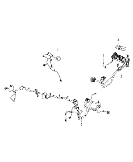1996 Dodge Stratus Wiring Jumper Frame To Dash Diagram for 52112286AA