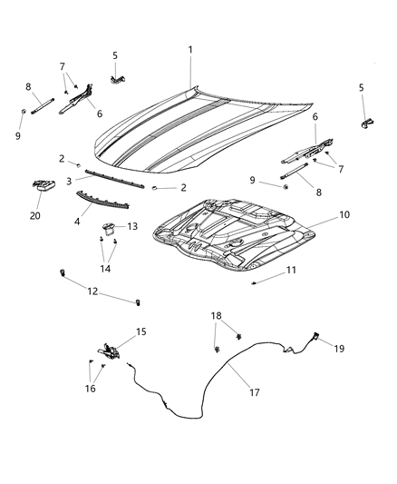 1986 Dodge B350 Propeller Gas Diagram for 55113776AB