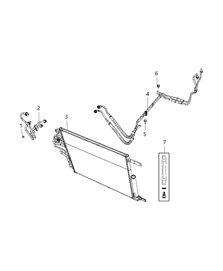 Hose And Tube Oil Cooler Pressure And Return Diagram for 68268594AF